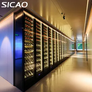 Vente en ligne cave à vin réfrigérateur vitrine design refroidisseur de vin et de boissons cave à vin personnalisée avec lumière