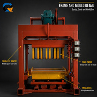 Machine à fabriquer des blocs de béton QS4-40, machine à mouler des blocs creux, machine à fabriquer des briques en ciment 7,5 KW