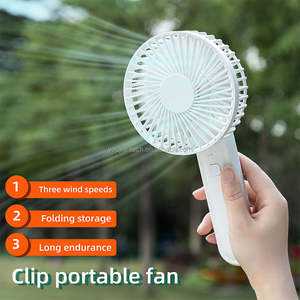 Mini ventilador de escritorio Clip personal recargable Ventilador de refrigeración de mano plegable Usb en verano Fácil de llevar para uso exterior - Product Image 3