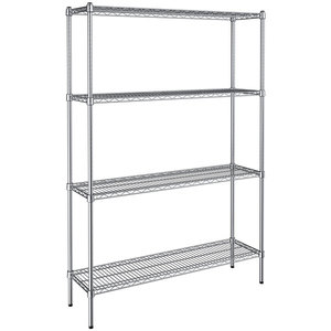 Estantería de alambre de cocina de acero inoxidable 250 de 4 capas de alta resistencia de 201 kg, estantes de almacenamiento de alambre de Metal de 72 "X 18" X 72" - Product Image 1