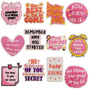 Long-Term Factory Supply Irregular Shape <b>Iron</b> <b>On</b> All The Time You Can Do It <b>Letter</b> Encouragement Slogan <b>Patch</b> Custom Embroidery - Product Image 2