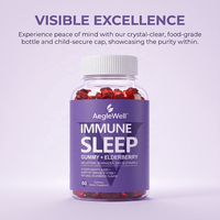 Gummies pour le sommeil OEM ODM avec baies d'églantier, mélatonine, échinacée, zinc et mélange de vitamine C, double soutien pour un sommeil réparateur et le bien-être immunitaire