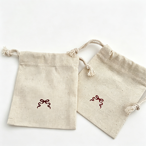 <b>Plain</b> Cotton Muslin Drawstring <b>Gift</b> <b>Bag</b> Biodegradable Recycled Reusable for Craft & Candle - Product Image 5