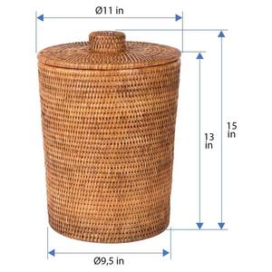 Panier rond en rotin, panier de rangement naturel tissé à la main, organisateur multi-usages pour la maison, la cuisine, la salle de bain, le comptoir, le salon - Product Image 5