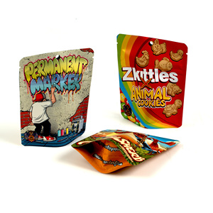 Tùy Chỉnh In Ấn Phim Hoạt Hình Đặc Biệt Hình Túi Nắp Kéo Holographic Kẹo Trẻ Em Mùi Bằng Chứng Túi Bao Bì Nhựa 3.5G Mylar Túi - Product Image 2