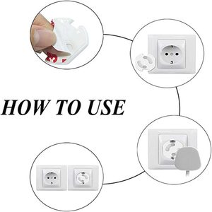 Châu Âu Ổ Cắm Bảo Vệ Bìa Cao Bảo Vệ Bé An Toàn Xoay Tự Động Đóng Cửa Dễ Dàng Cài Đặt Nhà An Toàn Điện - Product Image 3