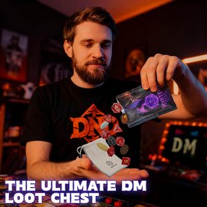 Paquete de Dados Misteriosos DND - 6 Bolsas Sorpresa, 7 Dados Poliédricos, 4 Monedas Metálicas, Pin Esmaltado, Bolsa de Terciopelo - Set Premium 1:10 - Regalo para TTRPG DMS - Product Image 6
