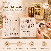 Kit DIY Book Nook K1091, puzzle en bois 3D, insert pour étagère avec lumière, maison miniature créative, cadeau pour les amoureux des livres
