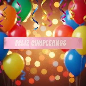 Pancarta Rosa de Feliz Cumpleaños con Letras Blancas, Decoración Rectangular Festiva de Papel para Fiestas, Celebración de Cumpleaños - Product Image 2