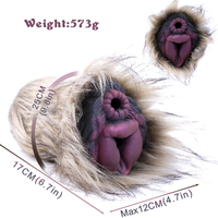 GEEBA Animal Chien Hommes Masturbation Jouets avec Fourrure Silicone Souple Masturbateurs Réaliste Vagin Chatte Poupée Sexuelle pour Homme Jouet Sexuel en Peluche