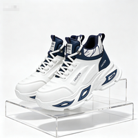 Chaussures de marche pour hommes, lacets, tige en PU, respirantes, confortables, légères, toutes saisons, tendance mode, chaussures de marche quotidiennes