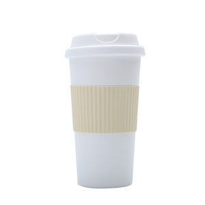 Shang Kou Ai Plastic Drinking Cup 500Ml Double Layer Reusable Travel Coffee Cup For Outdoor Use - Product Image 5