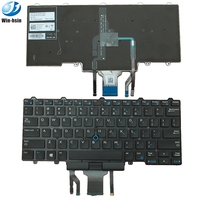 Clavier de remplacement rétroéclairé avec pointeur pour ordinateur portable Dell Latitude E5450 E5470 E7450 E7470, disposition US, noir