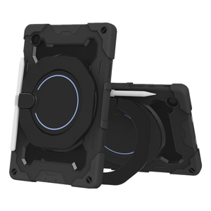 Armor Tablet Case para <span class=keywords><strong>Samsung</strong></span> Tab A9 + Plus A8 X200 X205 A7 T500 T505 <span class=keywords><strong>S6</strong></span> <span class=keywords><strong>Lite</strong></span> P610 Soporte portátil 360 Rotación PC Funda de silicona - Product Image 6