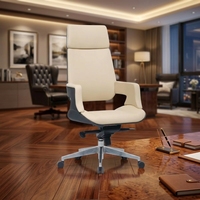 Chaise de bureau en cuir personnalisée pour la maison, chaise de bureau ergonomique avec hauteur réglable, chaise de patron en cuir haut de gamme moderne