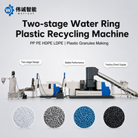 Machine de recyclage automatique de plastique à anneau d'eau en deux étapes, haute performance, pour ligne de granulation de déchets plastiques HDPE LDPE PP PC EPS