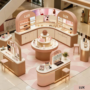 บูธแสดงสินค้าความงาม LUX ขนาด 10x10 ฟุต บูธจัดแสดงเครื่องสำอางแบบโมดูลาร์ โครงอะลูมิเนียม ผ้าคลุมบูธ พร้อมไฟแบ็คดรอปและชั้นวาง - Product Image 6