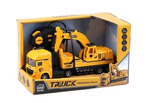 Ensemble de véhicules de construction télécommandés EPT 2,4 GHz pour l'extérieur, avec pelle et camion d'ingénierie, jouet pour aire de jeux - Product Image 3