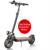 Scooter électrique tout-terrain avec pneus de 11 pouces et système d'éclairage LED triple, surmonter tous les terrains de jour comme de nuit, puissants moteurs doubles