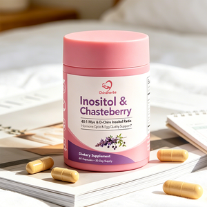 Chinaherbs Inositol & Chasteberry Capsules 60 Count 15-Day Supply Hormone Cycle Support for Women Dietary <b>Supplement</b> - Product Image 2