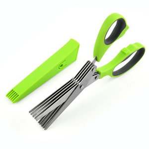 Five Layer Herb <b>Shears</b> Stainless Steel <b>Kitchen</b> Scissors For Vegetables And Medicinal Herbs Straight Head Versatile Use - Product Image 5