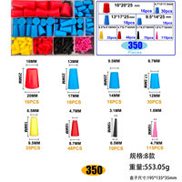 Ensemble de bouchons coniques en silicone pour le commerce extérieur, bouchons en caoutchouc de silicone colorés résistants aux hautes températures