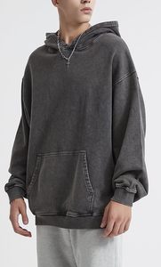 Sweat à capuche personnalisé épais pour homme, 52 % coton, 48 % polyester, coupe oversize - Product Image 5