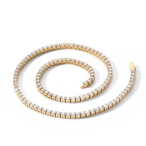 Conjunto de Joyería de Lujo Personalizado: Collar y Pulsera de Cadena de Tenis de Acero Inoxidable con Circonitas de 4mm para Hombre y Mujer - Product Image 2