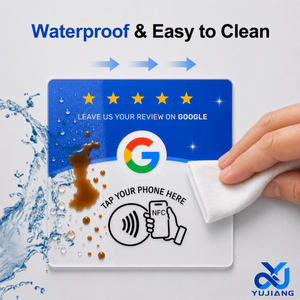 Carta NFC NTAG213 Personalizzata Impermeabile per Recensioni Google, 13.56MHz, Adesivo da Tavolo Programmabile in Acrilico per Social Media - Product Image 3