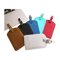 Étiquette à bagages en cuir PU de style lettre à la mode avec métal pour les voyages, les passeports et les valises