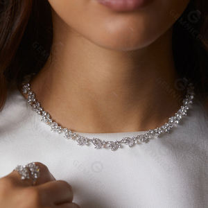 Parures de bijoux Gemnel 925 Silver Ravish Laurel Frontal, finition or, motif naturel, bijoux statement, chaîne réglable - Product Image 2