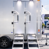 Remorque de toilettes de luxe pour extérieur, 2 postes, norme australienne, portable et mobile