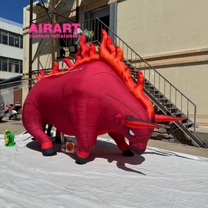 Actividad taurina inflable Red Bull Mascot Balloon, nuevo diseño inflable Raging Bull Ornament para fiesta - Product Image 4