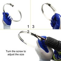 Collier de serrage réglable en acier inoxydable 304 pour conduits d'air colliers de serrage à vis sans fin