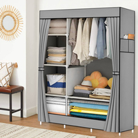 Armoire portable moderne en tissu, pliable en fer et plastique, grand meuble de rangement pour bébé, maison et salle de bain