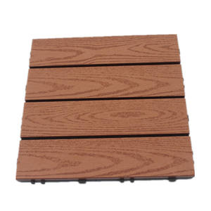 Moderno 30X30CM WPC fai da te piastrelle per pavimenti per cortili esterni giardini auto-installazione in plastica a incastro con Base a scatto - Product Image 5