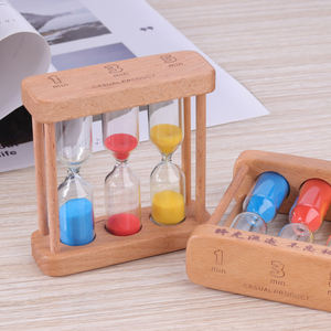 Telaio In legno di lusso personalizzato 3/4/5 <span class=keywords><strong>minuti</strong></span> Timer da tè <span class=keywords><strong>tre</strong></span>-In-uno a clessidra per la tisana - Product Image 3