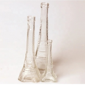 Vases de bouteille en verre avec couvercle en liège, tour <span class=keywords><strong>eiffel</strong></span> colorée, 12 pièces - Product Image 4
