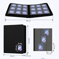 Álbum para Tarjetas Coleccionables, Álbum con 360 Bolsillos para Tarjetas Coleccionables, Carpeta con Cierre para Tarjetas Coleccionables