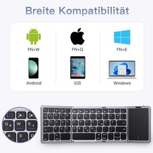 OEM English Arabic Folding Keyboard bluetooth Ultrathin Foldable Rechargeable Keyboard Portable Wireless Keyboard with Touchpad - Product Image 3