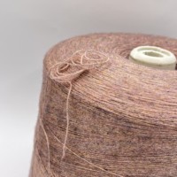Fil mélangé teint 50NM/2 28% PBT 72% Viscose, filé à cœur cristallin, écologique, pour broderie et couture de pulls – Stock important