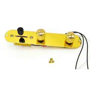 Wholesale Gold Control Plate Switch Prewired Guitar Control Plate with Switch Knob for TL Electric Guitar