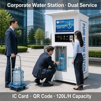 Distributeur d'eau automatique avec purificateur par osmose inverse 800 GPD, commande à distance, kiosque de remplissage, désinfection UV, nettoyage automatique