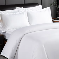Draps de lit en satin pour hôtel, housse de couette en coton pur pour usage hôtelier