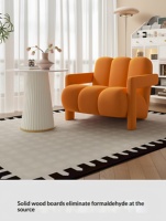 Fauteuil léger couleur crème avec housses amovibles et lavables, idéal pour les salons de beauté, les salles d'attente et les bureaux d'accueil