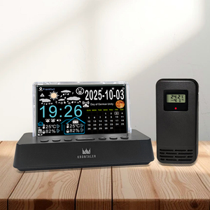 Thông minh không dây Trạm thời tiết với RC đồng hồ, va Màn hình <span class=keywords><strong>LCD</strong></span> đồng hồ, đa chức năng andmulti-ngôn ngữ hiển thị lịch đồng hồ - Product Image 5