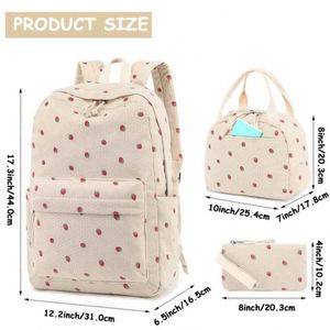 Adolescents School Backpack Character Pattern Polyester Lining <b>Book</b> Bag with Lunch Box Pencil Case for Teens Boys Girls - Product Image 4
