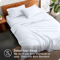 Prix d'usine Draps en microfibre doux, drap plat et 2 taies d'oreiller Poche profonde Ensemble de draps de lit 4 pièces