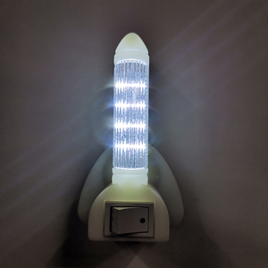 Luce Notturna LED A56 Guangli 0.6W Stile Razzo, Controllo a Interruttore, Blu/Bianco/Rosso, 20000 Ore di Durata, per Uso Interno Bambini - Product Image 5