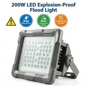 <span class=keywords><strong>Projecteur</strong></span> <span class=keywords><strong>LED</strong></span> antidéflagrant <span class=keywords><strong>ATEX</strong></span> 80W/100W/150W/200W pour extérieur, indice de protection IP66, NEMA 4, garantie 5 ans, 3000-6500K - Product Image 1